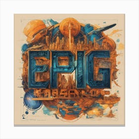 epic movie title design Canvas Print