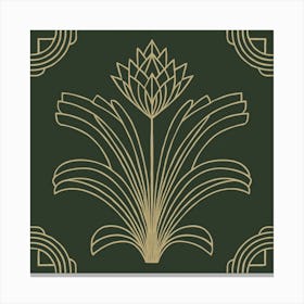 Deco Floral Canvas Print