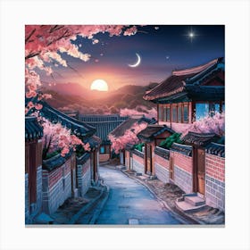 Korean Village Canvas Print