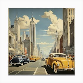 Default Vintage Travel Poster New York Art Print 1 Canvas Print