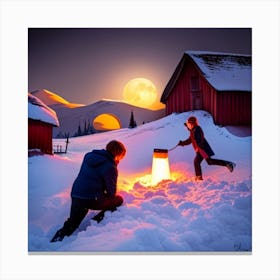 Winter'S Night Canvas Print