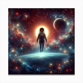 Astronaut In Space Canvas Print