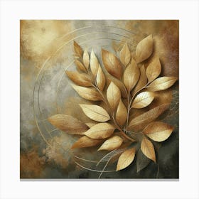 Golden Leaves Canvas Print Canvas Print