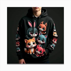 Cat Hoodie 1 Canvas Print