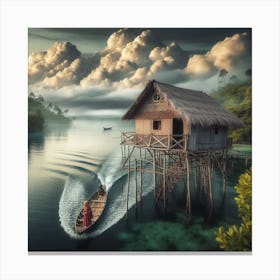 House On The Lake 2 Canvas Print