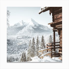 Holiday Cabin In The Alps Canvas Print