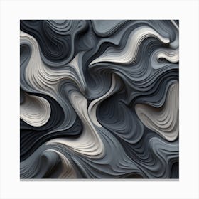 Abstract Abstract Wavy Texture Canvas Print