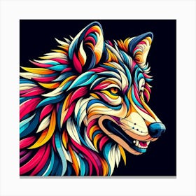 Colorful Wolf 1 Canvas Print