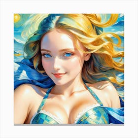 Mermaid yuk Canvas Print
