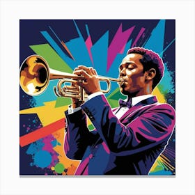 Albedobase Xl Geojazz Trumpet Musician Pop Art Wpaplogy 0 Canvas Print