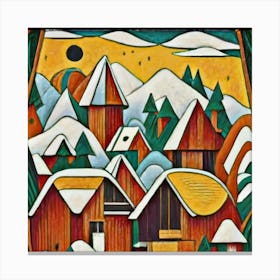 Small mountain village Canvas Print