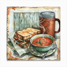 Tomato Soup And Grilled Cheese 1 Canvas Print