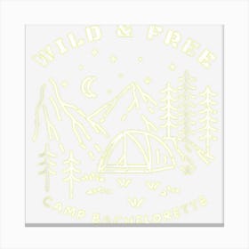 Vintage Wild & Free Camp Bachelorette Party Canvas Print