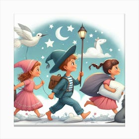 Fairy Tale Children Canvas Print