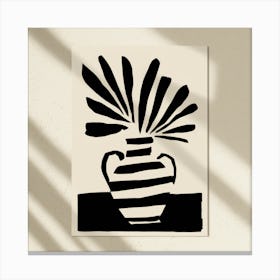 Vase Of Palms Canvas Print