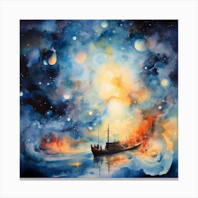 Ship In The Sky 2 Canvas Print