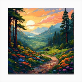 Sunset In The Mountains 6 Canvas Print