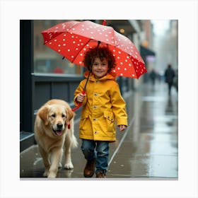 Flux Dev A Young Boy With Bright Brown Eyes Messy Curly Brown 1 Canvas Print