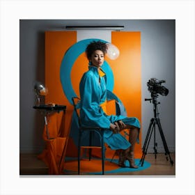 Portrait Of A Black Woman Canvas Print