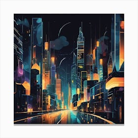 Futuristic City 152 Canvas Print