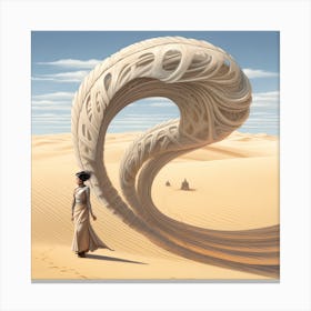 Dune Woman Fan Art Canvas Print
