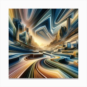 Abstract Cityscape Canvas Print