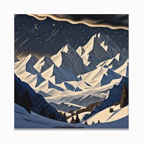 Night In The Mountains 9 Canvas Print