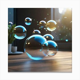 Bubbles flow Canvas Print