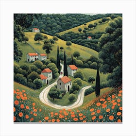 Tuscan Poppies Canvas Print