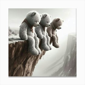 Three Teddy Bears Canvas Print