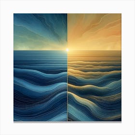 Sunrise Over The Ocean 1 Canvas Print