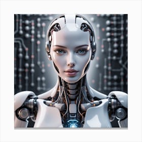 Robot Woman 34 Canvas Print