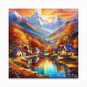 Autumn Village 17 Canvas Print