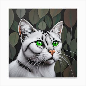 Cat With Green Eyes Canvas Print