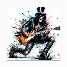 The Slash Rock Guitar Player Tribute Canvas Print