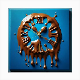 Chocolate Clock Canvas Print