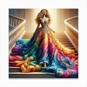 Rainbow Dress Canvas Print