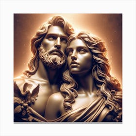 Jesus And Judas Canvas Print