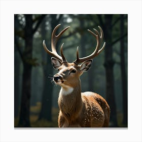 Deer In The Forest 19 Canvas Print