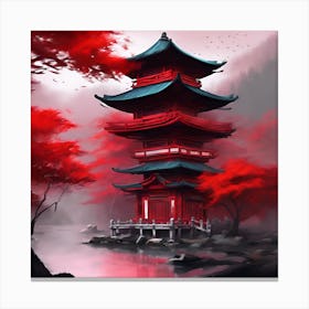 Crimson Serenity 1 Canvas Print