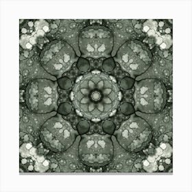 Abstraction Gray Watercolor Flower Canvas Print