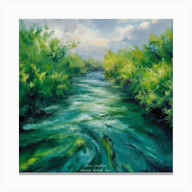 A Stunning Abstract Painting Titled Green River Ar 9mwl K1ft4wgeehnr3vs8q Deyrosg3srknbnjdb1rmyg Canvas Print