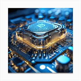Close Up Of A Computer Chip 1 Canvas Print