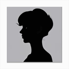 Silhouette Of A POC Woman Canvas Print