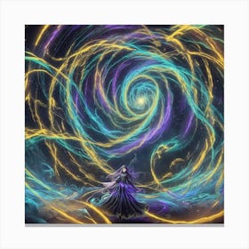 Woman In A Spiral Canvas Print