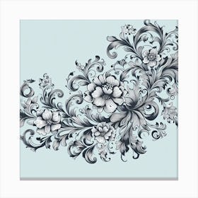 Ornate Floral Pattern 2 Canvas Print