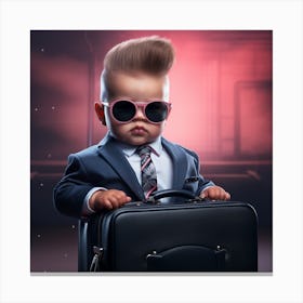 Baby In A Suit Canvas Print