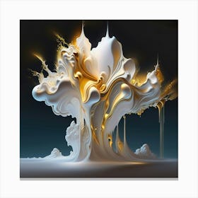 Abstract 3D Painting Sculpture Canvas Print