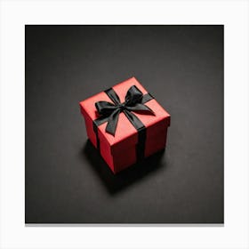 Red Gift Box Canvas Print