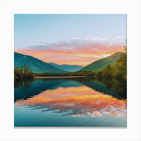 Sunset In The Mountains Canvas Print